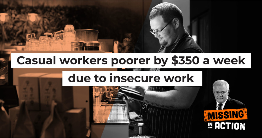 Post Thumbnail: Casual workers poorer by $350 a week due to insecure work
