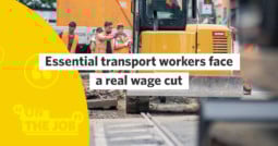 Essential transport workers face a real wage cut