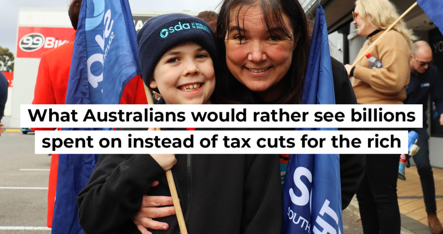 Post Thumbnail: What Australians would rather see billions spent on instead of tax cuts for the rich