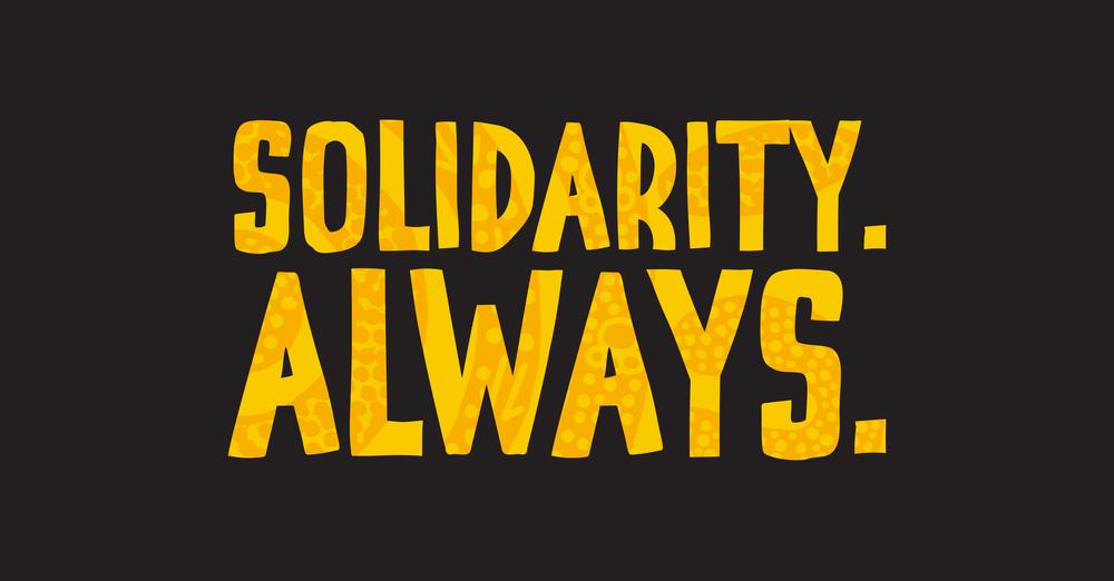 Solidarity with Aboriginal and Torres Strait Islander people
