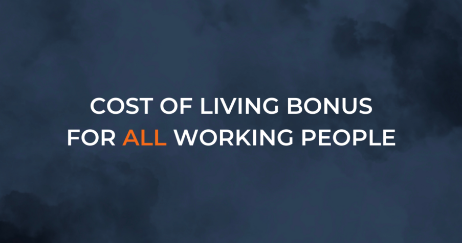 Post Thumbnail: Cost of living bonus for all working people