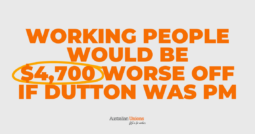 Working people would be $4,700 worse off if Dutton was PM