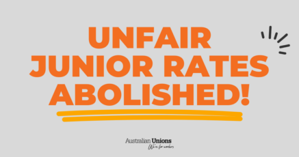 Unfair junior rates abolished!